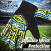 TACTIXXS Soccer Goalkeeper Gloves for Kids Boys Children Youth, Funky Football Goalie Gloves Anti Slip 4mm Latex Palm with Strong Grip (Yellow Fluroscent, Size 4 Suitable for 6-9 Years) view 2