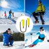 Wedhapy Ice Fishing Picks Ice Fishing Sled Retractable Portable Ice Pick Flexible Ice Fishing Safety Pick Ice Fishing Emergency Gear for Skating Sled Walking on Ice Protection Yellow view 3