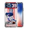 KALUOLAN Custom Football Style Case for iPhone 15 14 13 12 11 Xs Max XR Plus Pro Mini,Customized Sports Player Phone Case in Your Name Number,Clear Shockproof Protective Cover(Houston Bule) view 1