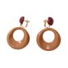 70s80s Dangle Earrings for Women Retro Clip On Earrings Acrylic White Earrings for Women Dangle Disco Earrings Jewelry 70s Accessories Birthday Party Jewelry-Round Clip On Brown view 1