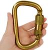 VLBOTE Heavy Duty Alloy Steel Auto-Locking Climbing Carabiner - 45KN Twist Lock Carabiner for Rock and Tree Climbing, Quick Release, Rescue, and Mountaineering. ANAB Certified, 4.21-inch, Large, Gold view 1