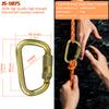 VLBOTE Heavy Duty Alloy Steel Auto-Locking Climbing Carabiner - 45KN Twist Lock Carabiner for Rock and Tree Climbing, Quick Release, Rescue, and Mountaineering. ANAB Certified, 4.21-inch, Large, Gold view 4