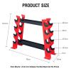 XLTFUC Dumbbell Rack, 2-Tier Multifunctional Dumbbell Rack Weight Rack, Suitable for Home Gym Fitness Equipment Storage, Load-Bearing 440 Lbs view 2