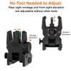 TFFUAM Fiber Optic Sights Flip Up Front and Rear Sites Nylon Folding Sights with Red and Green Fiber Optics Dots Tool-Free Adjustable Backup Sight Set view 2