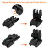TFFUAM Fiber Optic Sights Flip Up Front and Rear Sites Nylon Folding Sights with Red and Green Fiber Optics Dots Tool-Free Adjustable Backup Sight Set view 3