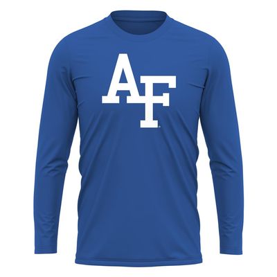 Campus Lab Air Force Academy Adult Men's Sport Long Sleeve Shirt Primary Logo, Royal, Large