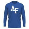 Campus Lab Air Force Academy Adult Men's Sport Long Sleeve Shirt Primary Logo, Royal, Large view 1