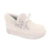 Women's Winter Flat Boots Warm Durable Shoes Fur Lining Ankle Snow Boots Flats Platform Thick Plush Walking Loafer Women's Ankle Boots (Color : White, Size : 10.5) view 1