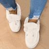 Women's Winter Flat Boots Warm Durable Shoes Fur Lining Ankle Snow Boots Flats Platform Thick Plush Walking Loafer Women's Ankle Boots (Color : White, Size : 10.5) view 3