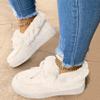 Women's Winter Flat Boots Warm Durable Shoes Fur Lining Ankle Snow Boots Flats Platform Thick Plush Walking Loafer Women's Ankle Boots (Color : White, Size : 10.5) view 4