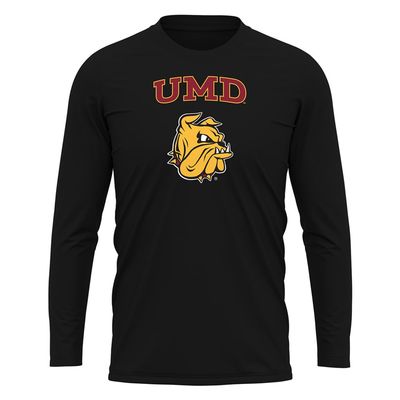Campus Lab University of Minnesota Duluth Adult Men's Sport Long Sleeve Shirt Primary Logo, Black, X-Large