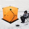 LyeXD Portable 2 Person Ice Fishing Tent All-Weather Protective Tent, Pop-up Hub-Style Thermal Ice Fishing Shant Insulated Tent w/Ice Nails,Ice Fishing Shelter for Ice Fishing(Orange) view 2