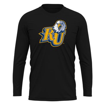 Campus Lab Reinhardt University Adult Men's Sport Long Sleeve Shirt Primary Logo, Black, X-Large