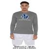 Campus Lab University of San Diego Adult Men's Sport Long Sleeve Shirt Primary Logo, Charcoal, Small view 3