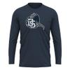 Campus Lab Dalton State College Adult Men's Sport Long Sleeve Shirt Primary Logo, Navy, Small view 1
