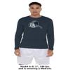 Campus Lab Dalton State College Adult Men's Sport Long Sleeve Shirt Primary Logo, Navy, Small view 3