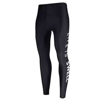 Dressnu Men's Outdoor Surfing Suit Snorkeling Suit Swimsuit Long Sleeve Sun Protection Swimwear Black Pants XXL