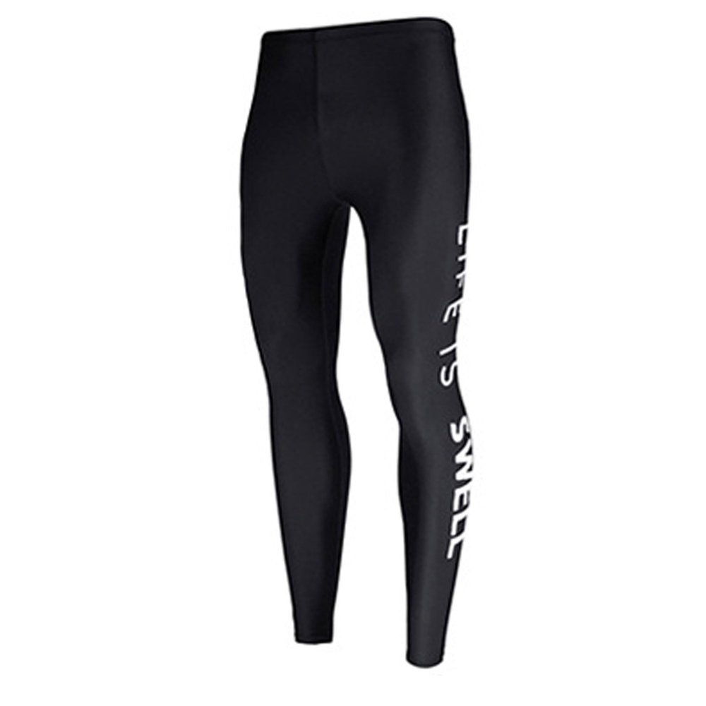 Dressnu Men's Outdoor Surfing Suit Snorkeling Suit Swimsuit Long Sleeve Sun Protection Swimwear Black Pants XXL