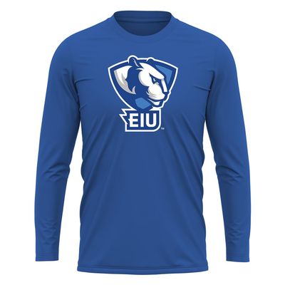 Campus Lab Eastern Illinois University Adult Men's Sport Long Sleeve Shirt Primary Logo, Royal, Large