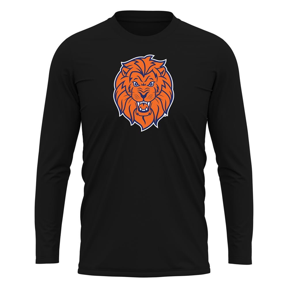 Campus Lab Lincoln University (Pa) Adult Men's Sport Long Sleeve Shirt Primary Logo, Black, Medium