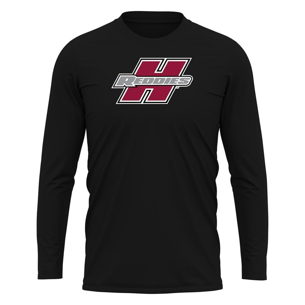 Campus Lab Henderson State University Adult Men's Sport Long Sleeve Shirt Primary Logo, Black, X-Large