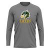 Campus Lab Tiffin University Adult Men's Sport Long Sleeve Shirt Primary Logo, Charcoal, Large view 1