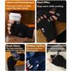 NURCOIOX Fingerless Heated Gloves with Screen Display Winter Office Working Hand Warmer Gloves 3 Temperature Half-Finger Electric Heated Glove Rechargeable Laptop Typing Writing Thermo Gloves-2000mAh view 3