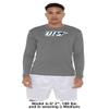 Campus Lab University of Illinois Springfield Adult Men's Sport Long Sleeve Shirt Primary Logo, Charcoal, X-Large view 3
