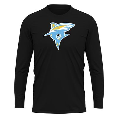 Campus Lab Long Island University Adult Men's Sport Long Sleeve Shirt Primary Logo, Black, Medium