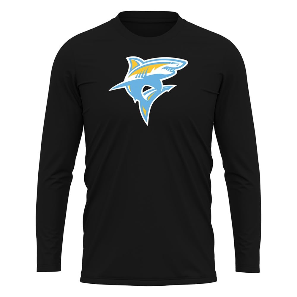 Campus Lab Long Island University Adult Men's Sport Long Sleeve Shirt Primary Logo, Black, Medium