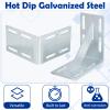 Gisafai 1 Pcs 8.5 x 8.5 x 5 Inches Heavy Duty Galvanized Inside Corner Galvanized Steel 90 Degree L Shape Pergola Hardware for DIY Dock Construction Projects Furniture Corner view 4