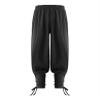 Lorilida Kids Boys Victorian Jogger Pants Medieval Gothic Stripes Trousers Pirates Ankle Banded Leggings Black 8-10 Years view 1