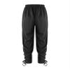 Lorilida Kids Boys Victorian Jogger Pants Medieval Gothic Stripes Trousers Pirates Ankle Banded Leggings Black 8-10 Years view 2