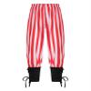 Lorilida Kids Boys Victorian Jogger Pants Medieval Gothic Stripes Trousers Pirates Ankle Banded Leggings Red Stripes 2-4 Years view 1
