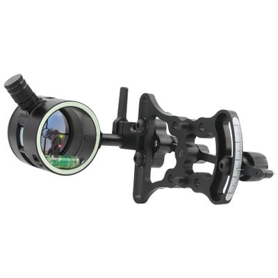 Compound Bow Sight - Aluminum Alloy Archery Sight, 0.019" Fiber Optic, Quick Micro-Adjustable with Sight Light Aim Tool Accessory (Double-Pin Sight)