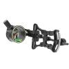 Compound Bow Sight - Aluminum Alloy Archery Sight, 0.019" Fiber Optic, Quick Micro-Adjustable with Sight Light Aim Tool Accessory (Single-Pin Sight)