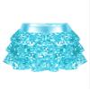 winying Kids Girls 3-Layers Ruffle Sequin Dance Mini Skirt Elastic Waist Sparkle Metallic Skirts for Fashion Party Light Blue 8 Years view 2