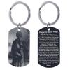 Patron Saints Catholic Keychain,Christian Bible Religious Scripture Gifts, Communion,Confirmation Keyring (Prayer to Saint Peter) view 1