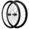 ZECHAO 700C Highway Bike Wheel Set,Thru-Axle 12mm Disc Brake V/C Brake Circle Height 40MM 7-12 Speed Double Wall Rims Off Road Wheels Wheelset (Color : Black, Size : 700c) view 1