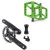BUCKLOS 104 BCD 34T MTB Crank Set with CNC MTB Flat Pedals- Round Oval Narrow Wide Chainring Bottom Bracket Bolts and BMX Pedal Mountain Bike Pedals Flat MTB Pedals, Lightweight Nylon Fiber Road Bike view 1