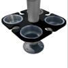 4 Place Cup Holder for Boat Table Posts (Black) view 1