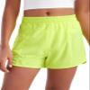 CRZ YOGA Girls Feathery-Fit Soft Athletic Shorts with Zipper Pocket - Tennis Soccer Running Casual Liner Kids Teen Neon Yellow X-Large view 1