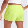 CRZ YOGA Girls Feathery-Fit Soft Athletic Shorts with Zipper Pocket - Tennis Soccer Running Casual Liner Kids Teen Neon Yellow X-Large view 3