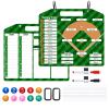 Baseball Coach Clipboard, Anglecai Double-Sided Dry Erase Baseball Lineup Board for Softball Dugout Board Baseball Coaching Board with 30 Lineup Card/ 10 Magnet/2 Marker/2 Hook (Green) view 1