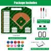 Baseball Coach Clipboard, Anglecai Double-Sided Dry Erase Baseball Lineup Board for Softball Dugout Board Baseball Coaching Board with 30 Lineup Card/ 10 Magnet/2 Marker/2 Hook (Green) view 2