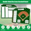 Baseball Coach Clipboard, Anglecai Double-Sided Dry Erase Baseball Lineup Board for Softball Dugout Board Baseball Coaching Board with 30 Lineup Card/ 10 Magnet/2 Marker/2 Hook (Green) view 3