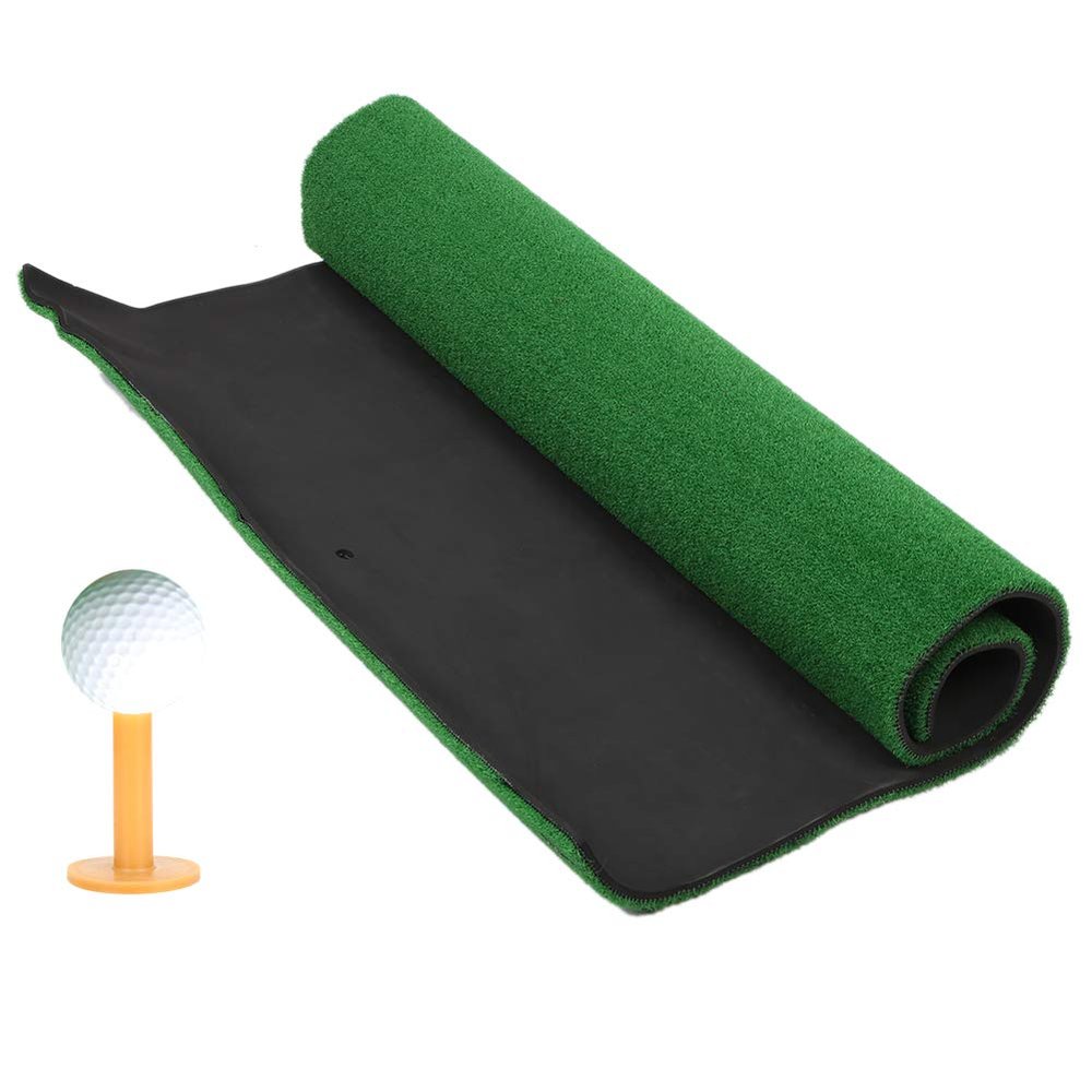 Golf Hitting Mat with Rubber Tee - Premium Quality for Indoor and Outdoor Swing Practice