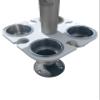 4 Place Cup Holder for Boat Table Posts (Gray) view 1