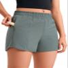 CRZ YOGA Girls Feathery-Fit Soft Athletic Shorts with Zipper Pocket - Tennis Soccer Running Casual Liner Kids Teen Grey Sage XX-Large view 1