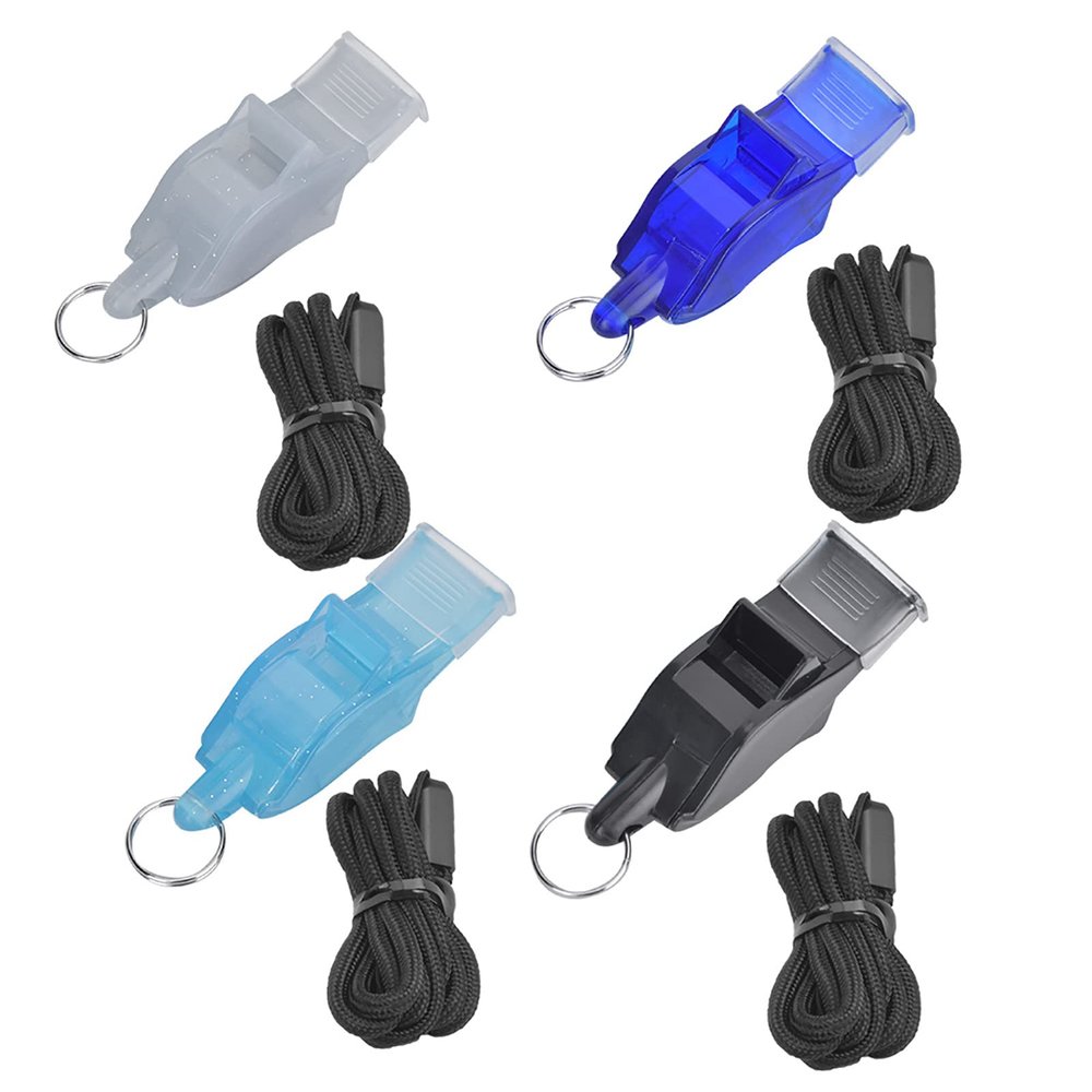 Yuecoom 4PCS Whistle, ABS Material Strong Penetrating Sound Coaches Whistle, High Frequency Children Adults Whistle for Sports Basketball Football Competition Referees